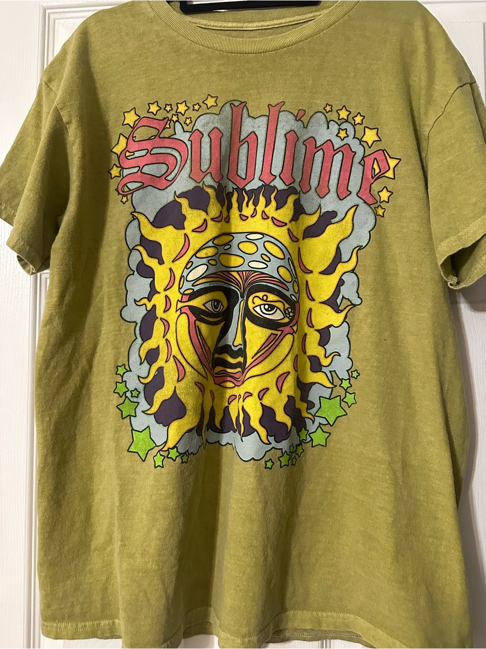 Graphic Sun T-Shirt - Olive Green